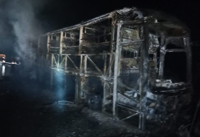 India bus fire