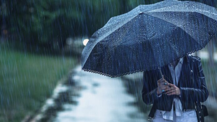 rain and windi